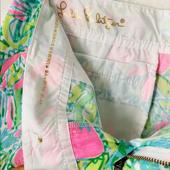 Lilly Pulitzer Walsh Shorts Coconut Jungle 00 - Picture 5 of 9